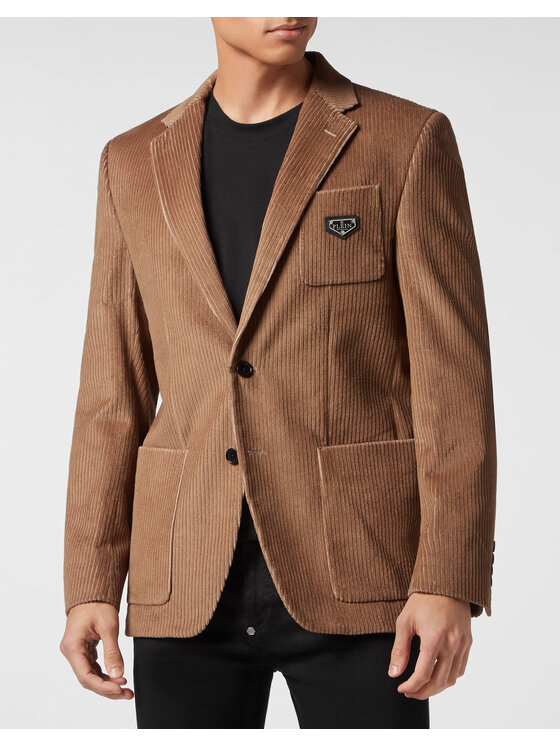 PHILIPP PLEIN PHILIPP PLEIN Marynarka 259 Beżowy Regular Fit
