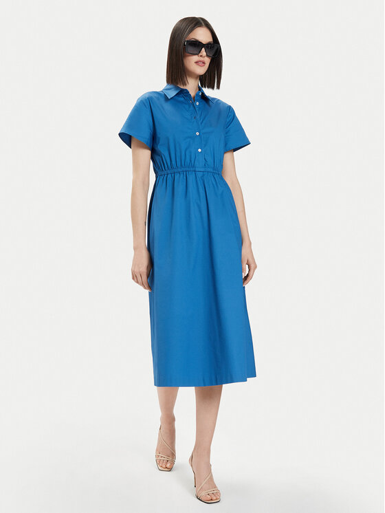 United Colors Of Benetton United Colors Of Benetton Kleid für den Alltag 4NICDV08D Blau Regular Fit