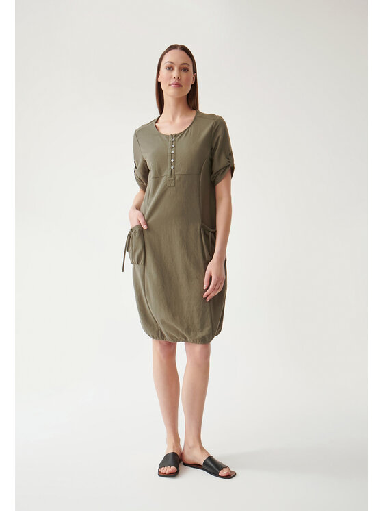 TATUUM TATUUM Sukienka dzianinowa LINIA Khaki