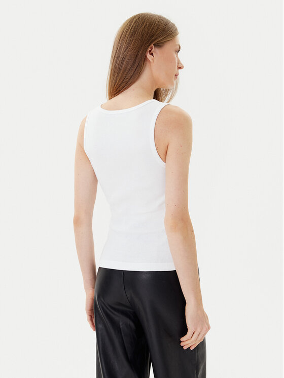 KARL LAGERFELD KARL LAGERFELD Top A3W17005 Biały Slim Fit