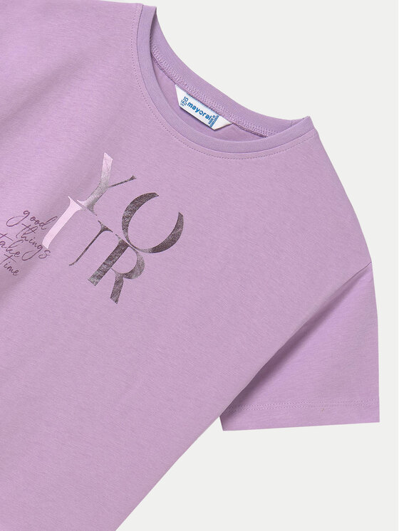 Mayoral Mayoral T-Shirt 6024 Fioletowy Regular Fit