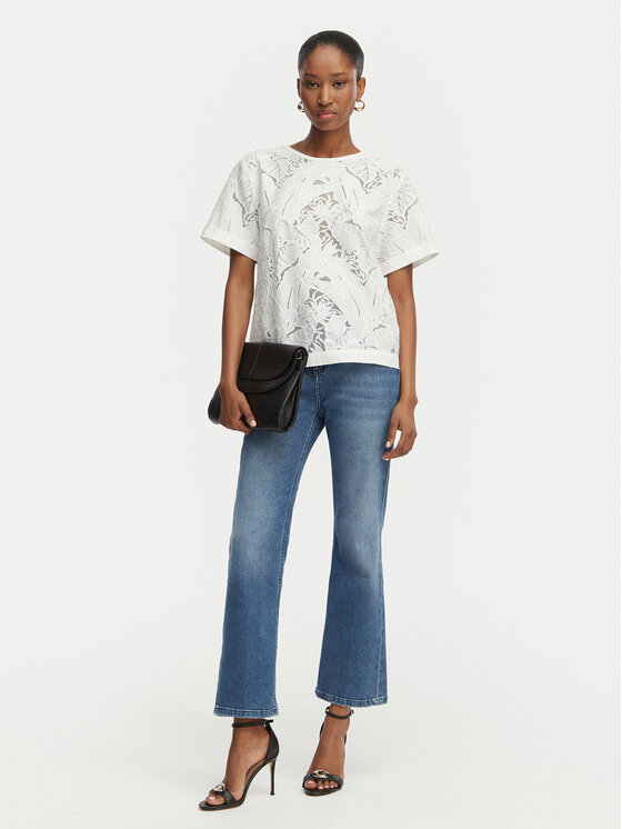 Guess Guess Bluzka W6GH41 W1851 Biały Regular Fit
