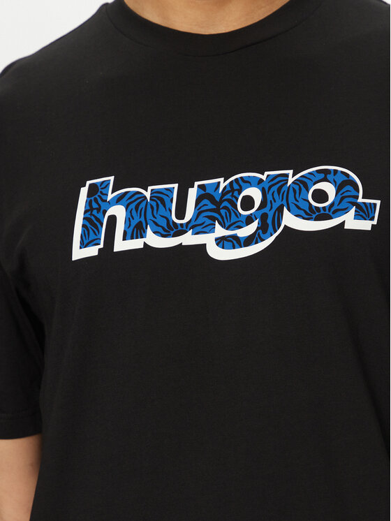HUGO HUGO Marškinėliai Nugibol 50542932 Juoda Regular Fit