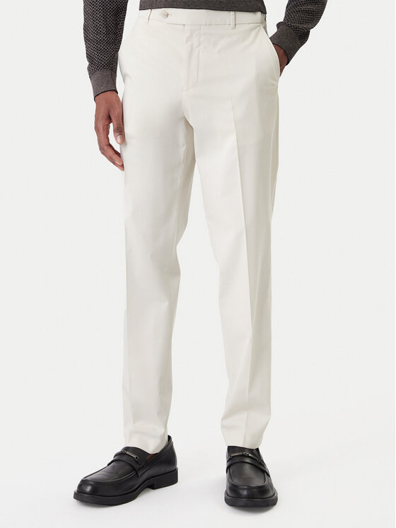 BOSS BOSS Pantaloni di tessuto C-Perin 50555842 Bianco Regular Fit