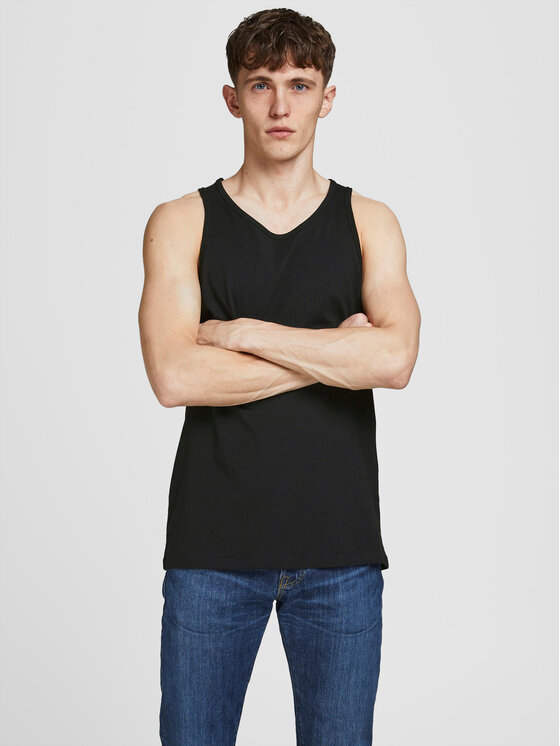 Jack&Jones Jack&Jones Set 2 Tank top-uri Basic 12133910 Negru Regular Fit