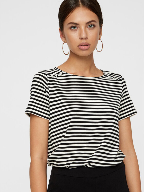 Vero Moda Vero Moda Szövet nadrág Kamma 10209858 Fekete Flared Fit