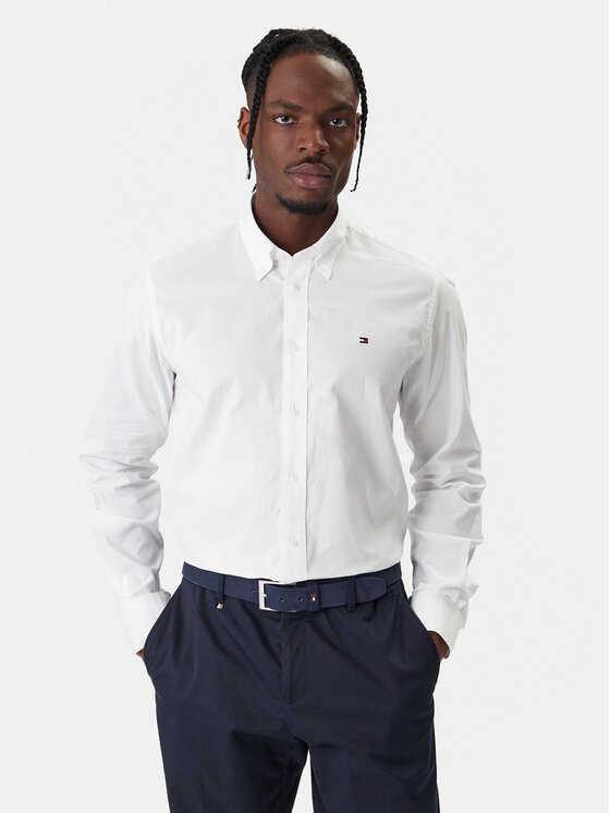 Tommy Hilfiger Tommy Hilfiger Cămașă MW0MW40529 Alb Regular Fit