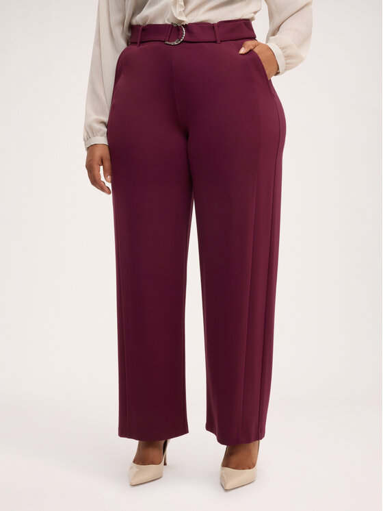 Fiorella Rubino Fiorella Rubino Spodnie materiałowe P861L002455N036 Bordowy Regular Fit