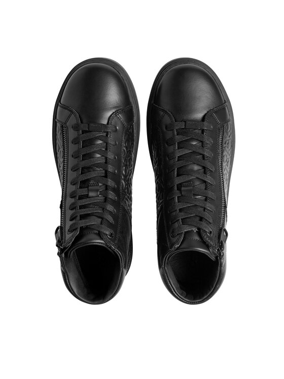Calvin Klein Calvin Klein Snīkeri High Top Lace Up W/Zip Mono HM0HM01180 Melns