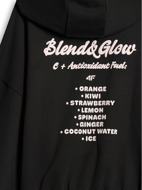4F 4F Bluza TASTE THE GLOW Czarny Oversize
