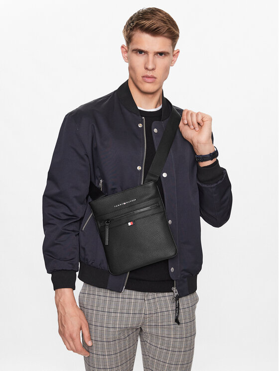 Tommy Hilfiger Tommy Hilfiger Мъжка чантичка Essential Pu Crossover AM0AM09506 Черен