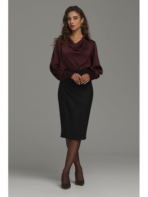 NIFE NIFE Spódnica midi SP89 Czarny Fitted Fit
