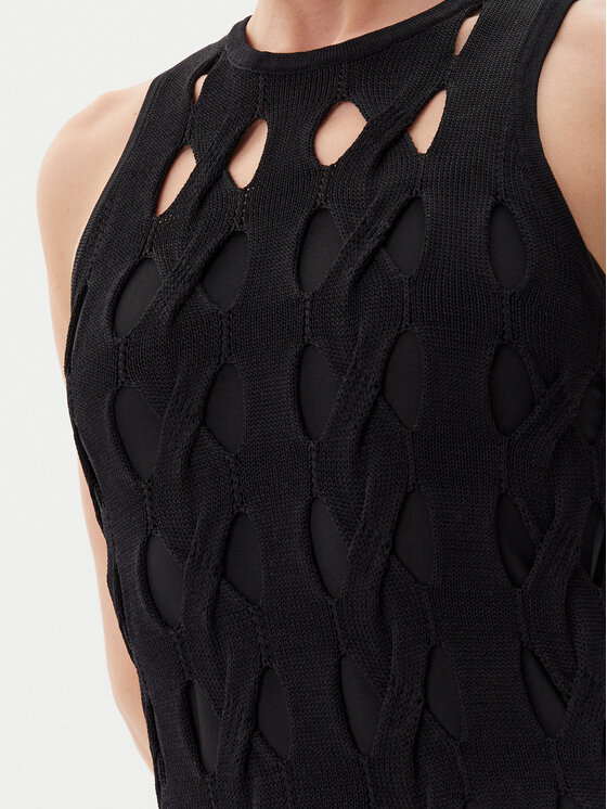 PINKO PINKO Úpletové šaty Allan 105190 A2LW Čierna Regular Fit