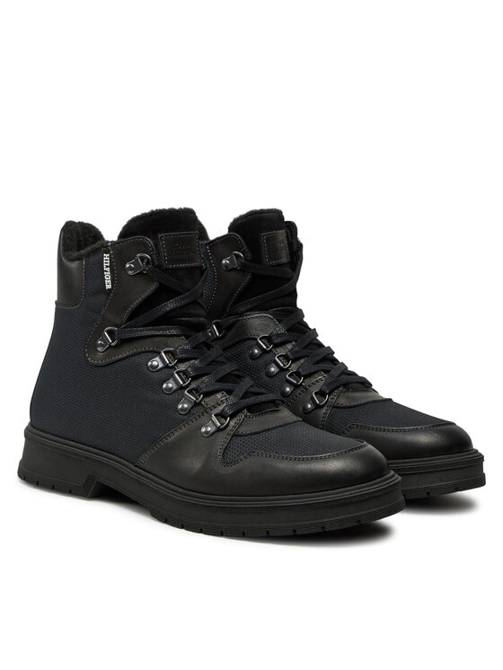 Tommy Hilfiger Tommy Hilfiger Kotníková obuv Hilfiger Warm Cordura Mix Boot FM0FM05180 Černá