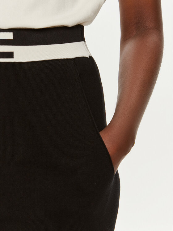 Elisabetta Franchi Elisabetta Franchi Pletene hlače KP-62S-46E2-V330 Črna Regular Fit