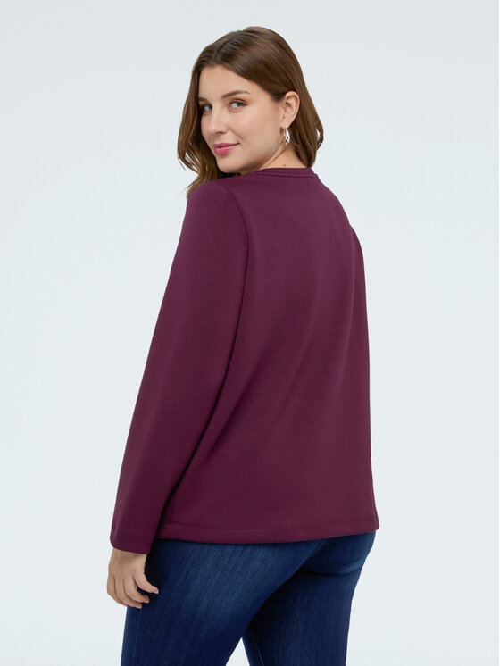 Fiorella Rubino Fiorella Rubino Bluza G897L009260N039 Bordowy Flared Fit