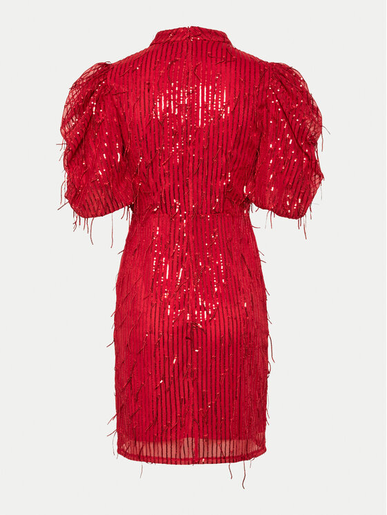 YAS YAS Coctailkleid Elza 26035567 Rot Regular Fit