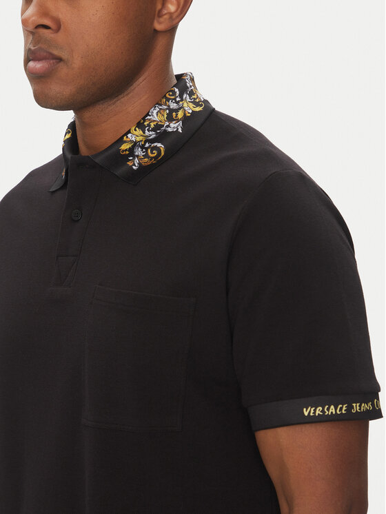 Versace Jeans Couture Versace Jeans Couture Polo marškinėliai 78GAGT04 Juoda Regular Fit