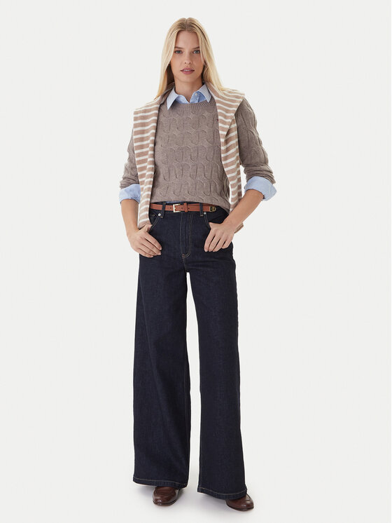 Tommy Hilfiger Tommy Hilfiger Pulover WW0WW43586 Bež Regular Fit