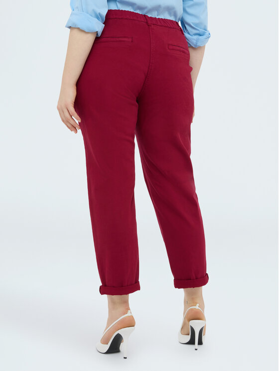 Fiorella Rubino Fiorella Rubino Spodnie materiałowe P712T005165N019 Bordowy Regular Fit