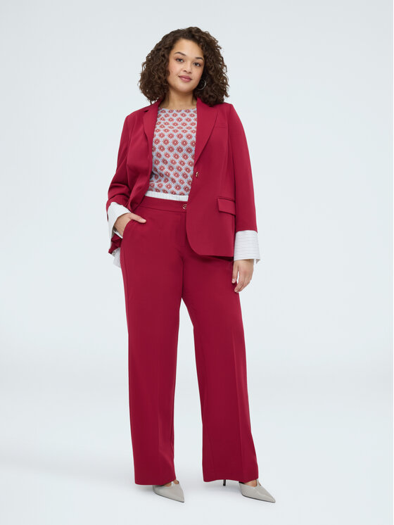 Fiorella Rubino Fiorella Rubino Spodnie materiałowe P717T005265N0V6 Bordowy Regular Fit