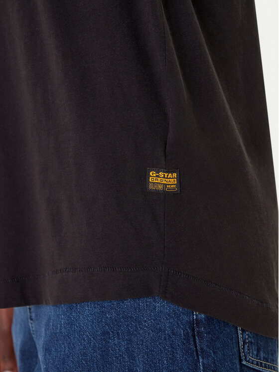 G-Star Raw G-Star Raw T-shirt Rolled Up D24524-4107 Crna Loose Fit