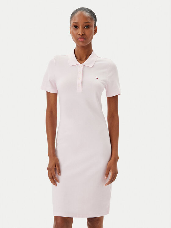 Tommy Hilfiger Každodenné šaty WW0WW43228 Ružová Slim Fit