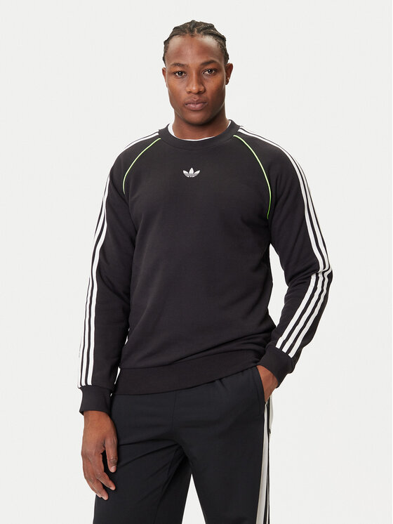 adidas adidas Mikina adicolor Piping JW5918 Černá Regular Fit