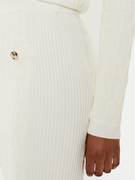 Marciano Guess Marciano Guess Tiesus sijonas 4BGD01 5661Z Balta Slim Fit