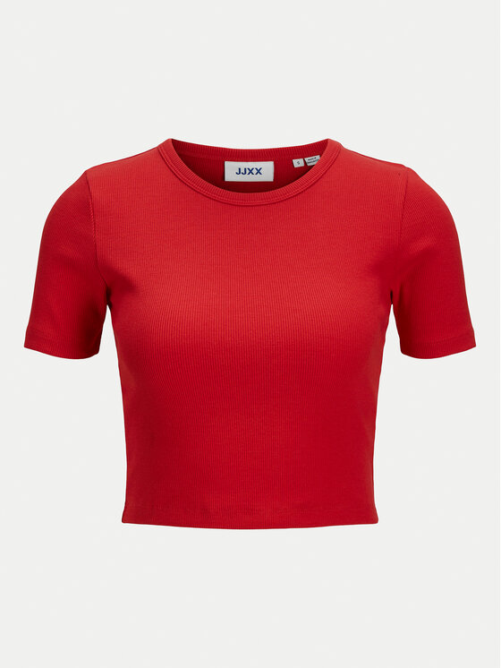 JJXX JJXX T-Shirt Florie 12217164 Červená Slim Fit