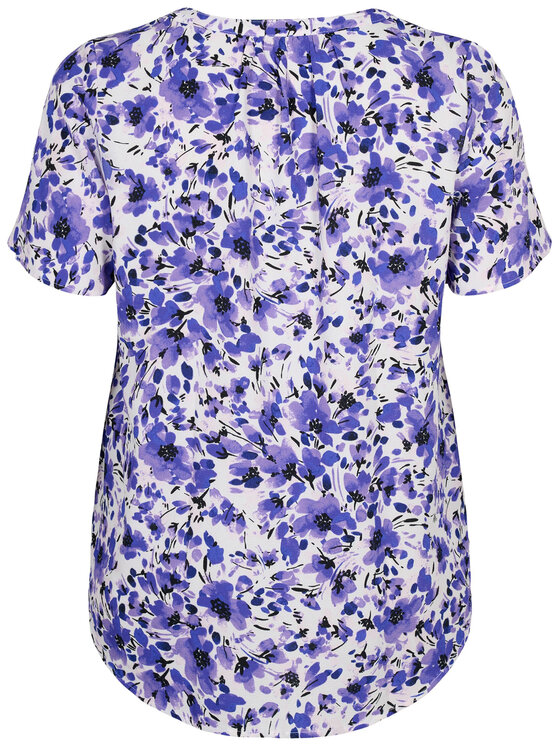 Zizzi Zizzi Μπλουζάκι CA02310O Μωβ Regular Fit