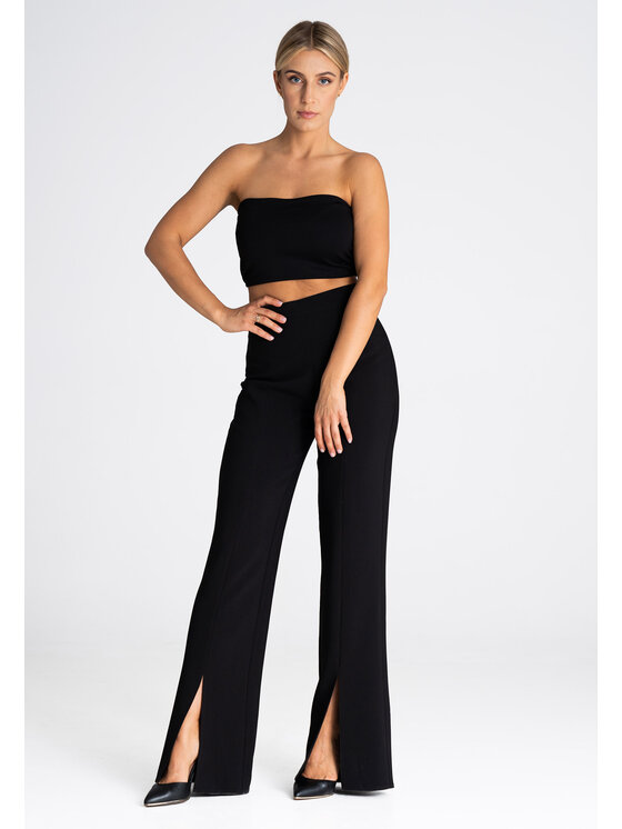 FIGL FIGLFIGL Pantaloni da donna M955 Nero Regular Fit