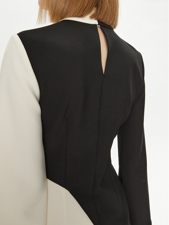 Simona Corsellini Simona Corsellini Coctailkleid A24CPAB016 Schwarz Relaxed Fit