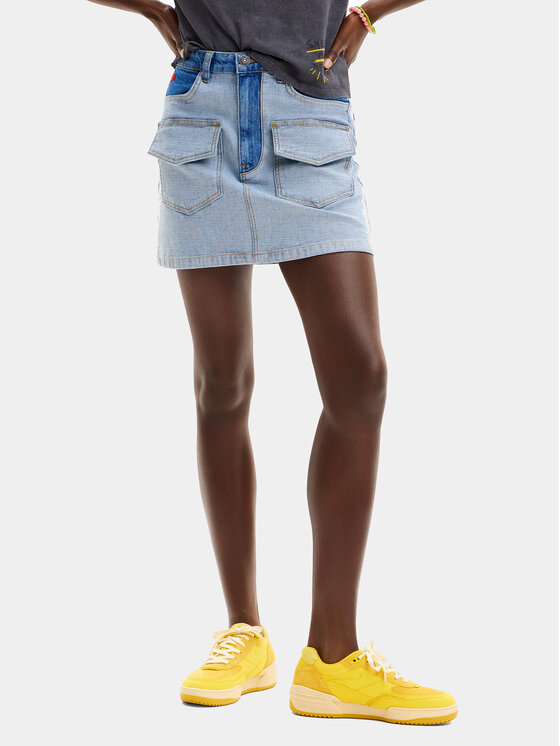 Desigual Gonna di jeans Rimini 24SWFD08 Blu Regular Fit, taglia : S