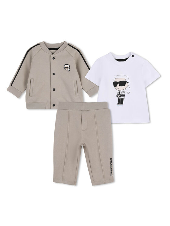 Karl Lagerfeld Kids Compleu trening Z31071 Bej Regular Fit