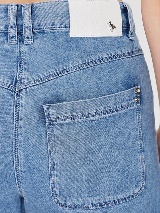 Patrizia Pepe Patrizia Pepe Pantaloni scurți de blugi 2P1478/D9A0-C959 Bleumarin Relaxed Fit