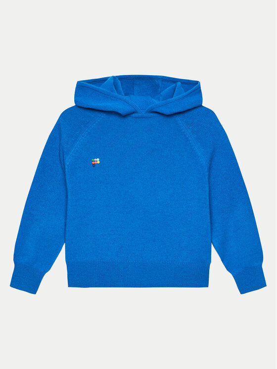 Pangaia Mikina Recycled Cashmere Modrá Relaxed Fit