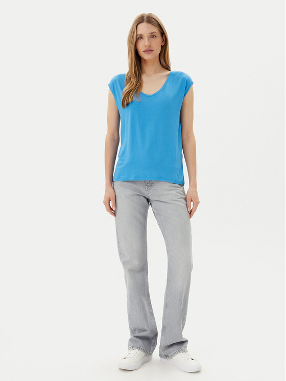 Pieces Pieces Póló Billo 17078732 Kék Loose Fit
