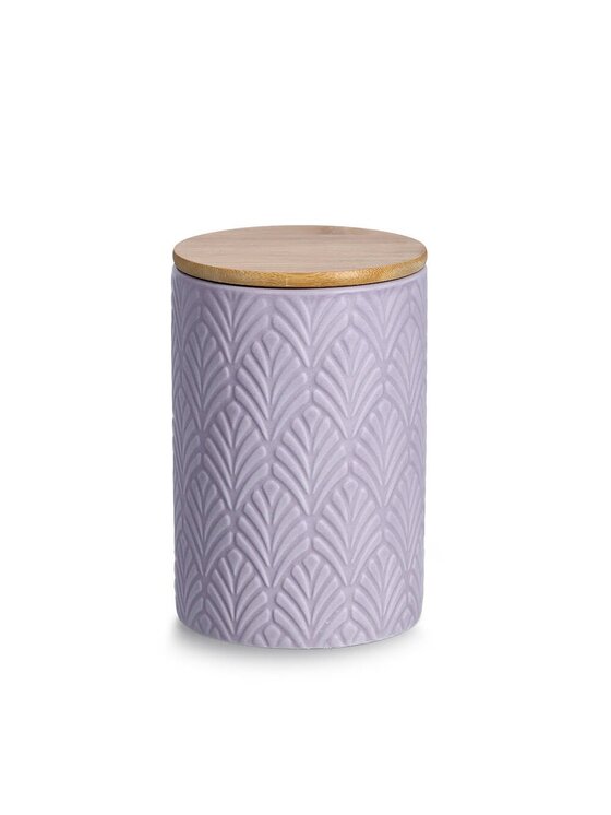 MIAhome MIAhome Pojemnik ceramiczny 15x10x10 cm 750 ml LAMIA fioletowy Fioletowy