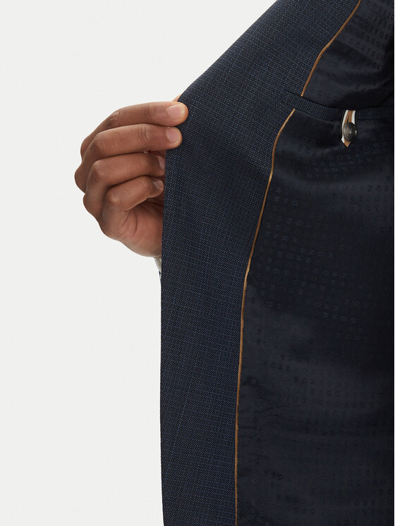 BOSS BOSS Garnitur H-Huge 50540776 Granatowy Slim Fit