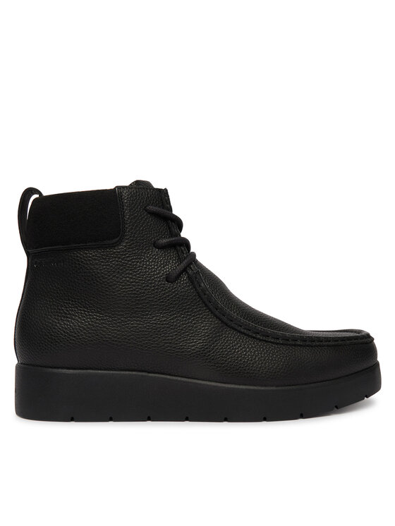 Calvin Klein Calvin Klein Gležnjarji Hybrid City Lug Mid Boot F Lth HM0HM02260 Črna