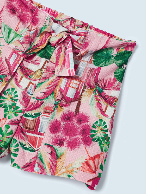 Mayoral Mayoral Compleu top și pantaloni scurți din material textil 3214 Colorat