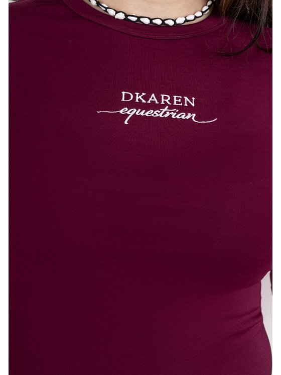 DKaren Sport DKaren Sport Bluzka EQ32 Bordowy Classic Fit