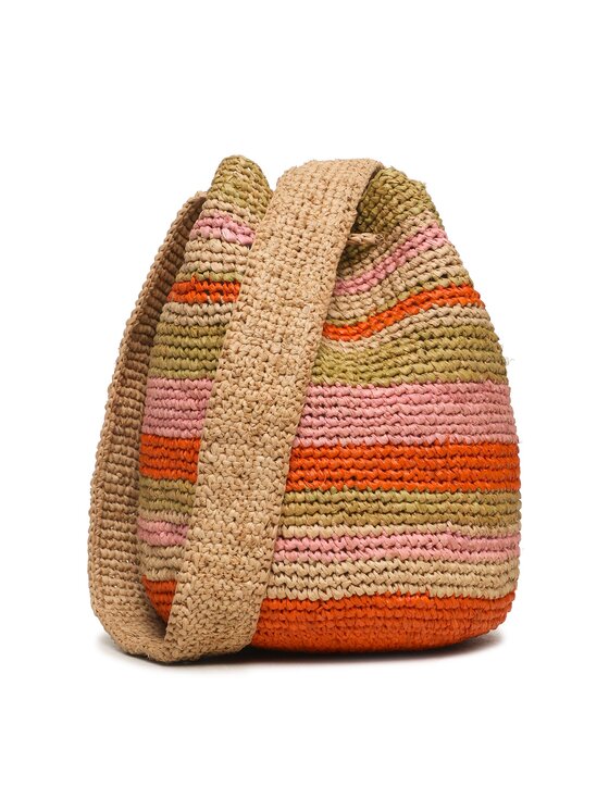 Manebi Manebi Ročna torba Natural Raffia Beach Bucket V 5.9 AE Bež