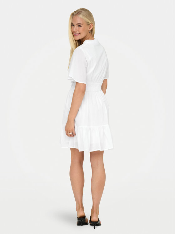 ONLY ONLY Kleid für den Alltag Rarkel 15363615 Weiß Regular Fit