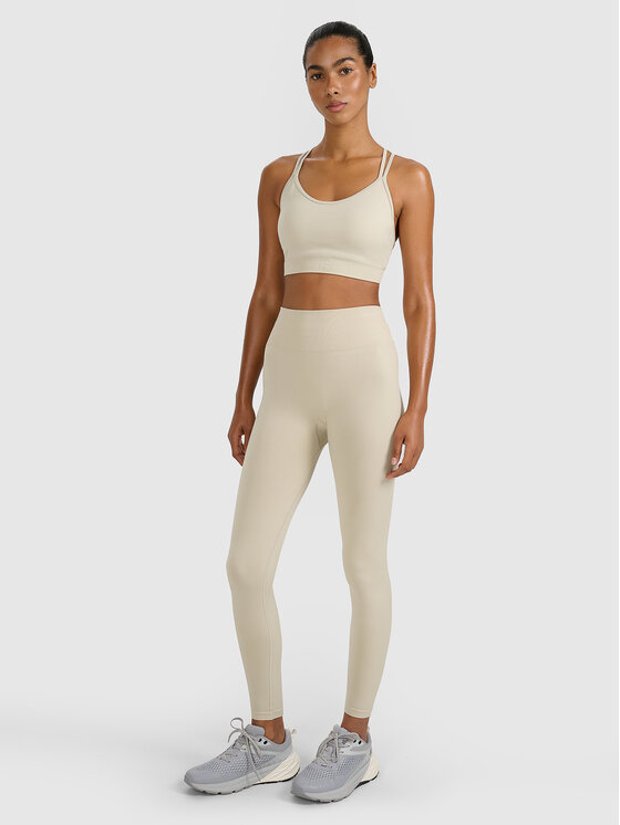 4F 4F Legginsy MULTI ACTIVE Beżowy Slim Fit