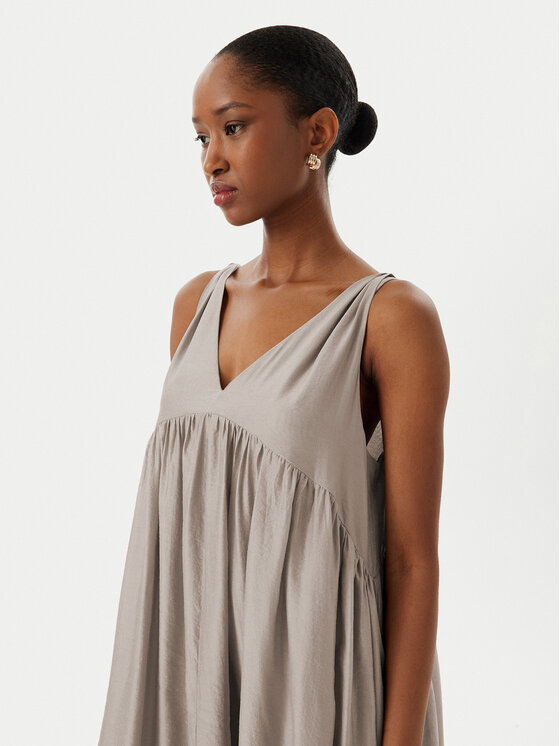 Eleh Eleh Лятна рокля SS260270 Сив Relaxed Fit