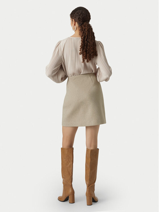 Vero Moda Vero Moda Pouzdrová sukně Fortuneallison 10253954 Béžová Slim Fit