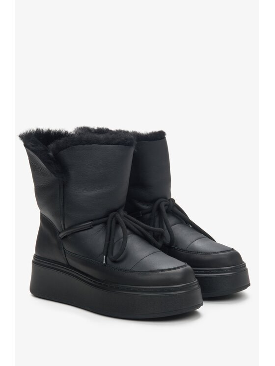 Estro Estro Μπότες Χιονιού ER00114224 Μαύρο