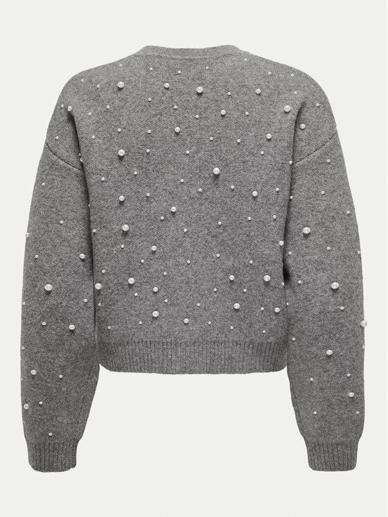 ONLY ONLY Pletena jopica Franka 15334886 Siva Oversize